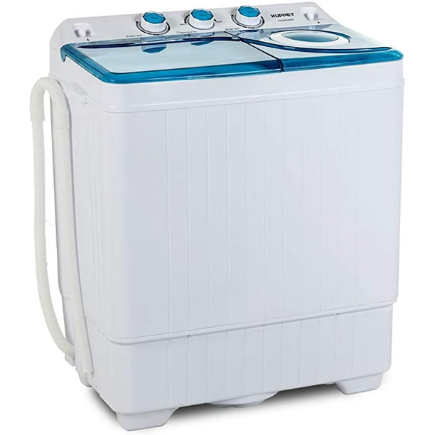 KUPPET Compact Twin Tub Portable Mini Washing Machine 26lbs Capacity