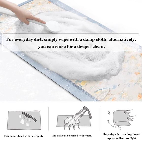 Bay window mat for windowsill, water-absorbing, non-slip, washable and dustproof windowsill cover, cuttable cabinet padding