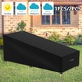 thumbnail image 3 of 2PCS Housse de Transat Imperméable Couverture de Transat Extérieur Jardin Patio Meubles avec un Sac de Rangement Noir 210 X 75 X 40 X 80 Cm, 3 of 11