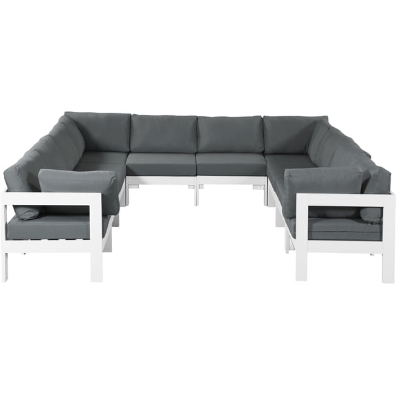 Meridian Furniture Nizuc Grey Outdoor Patio Modular Sectional