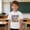 White, variant on Graphic Tee for Boys with Alphabet and Numbers | Soft Cotton Educational T-Shirt for Kids to Youth Kids, Red,Size 7 T
