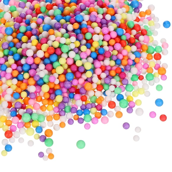 5Pack 0.06"-0.12" Foam Ball, Mini Round Foam Beads Balls for DIY Crafts, Party Decorations, Fillings of Vase Pillow, Colorful