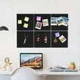 thumbnail image 5 of Alternativa al corcho, paquete de 6 paneles de fieltro para pared con 50 chinchetas, paneles de pared negros, 5 of 5
