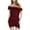 Wine, variant on Birthday Dresses for Women Sleeveless One Neck Sequin Mini Dress Off Shoulder Sheath Elegant Dress Bodycon Solid Color Evening Gown Cocktail Dress Holiday Party Club Dress Stretchy Dress Red M