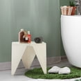 thumbnail image 5 of White Acrylic End Table, Modern Hexagon Accent Side Table, Waterproof & Sturdy for Living Room, Bedroom & Bathroom, 5 of 6