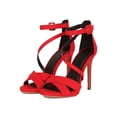 thumbnail image 5 of Women Faux Suede Asymmetric Open Toe Stiletto Heel Sandal 18894, 5 of 6