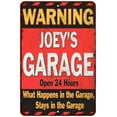 thumbnail image 1 of JOEY'S Garage Warning Man Cave Wall Decor 16 x 24 Matte Finish Metal 116240030310, 1 of 1