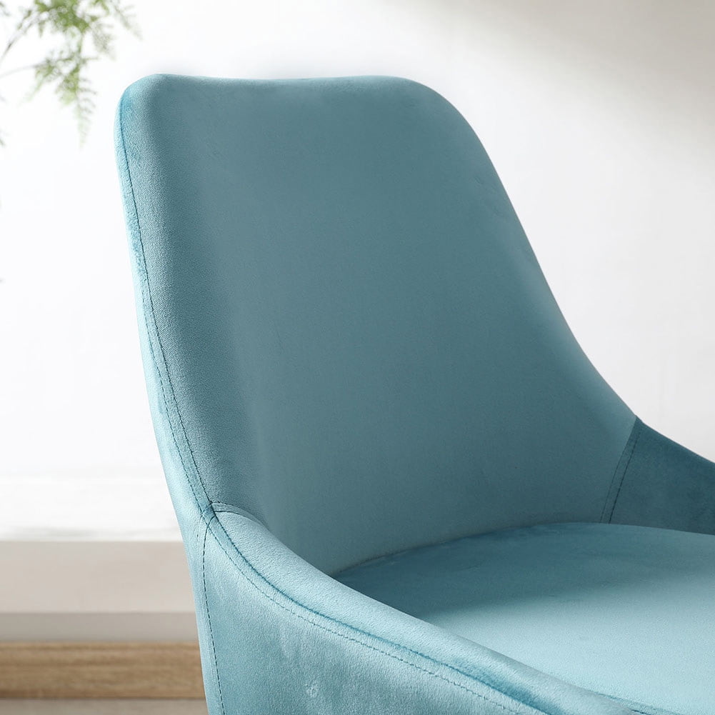 Kepooman Dining Chairs, Mid Century Modern Kitchen Velvet Upholstered Accent Leisure Chairs, Set of 2, Blue Kepooman Dining Chairs, Mid Century Modern Kitchen Velvet Upholstered Accent Leisure Chairs, Set of 2, Blue