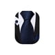 thumbnail image 1 of Corbata Barry.Wang Azul Marino de Seda para Hombre con Pañuelo y Gemelos, 1 of 7