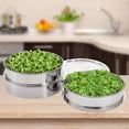 thumbnail image 3 of Takingup Sprouting Trays Stackable Stainless Steel Seed Sprouting Kit 2-Tier Mesh Microgreens Growing Trays with Base and Cover Lid Indoor Garden(Q), 3 of 8