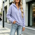 thumbnail image 3 of Asgosdo Womens Oversized Sweatshirts Fleeze Fleece Long Sleeve Half Zip Fall Hoodies Winter Casual Warm Outfits, 3 of 6