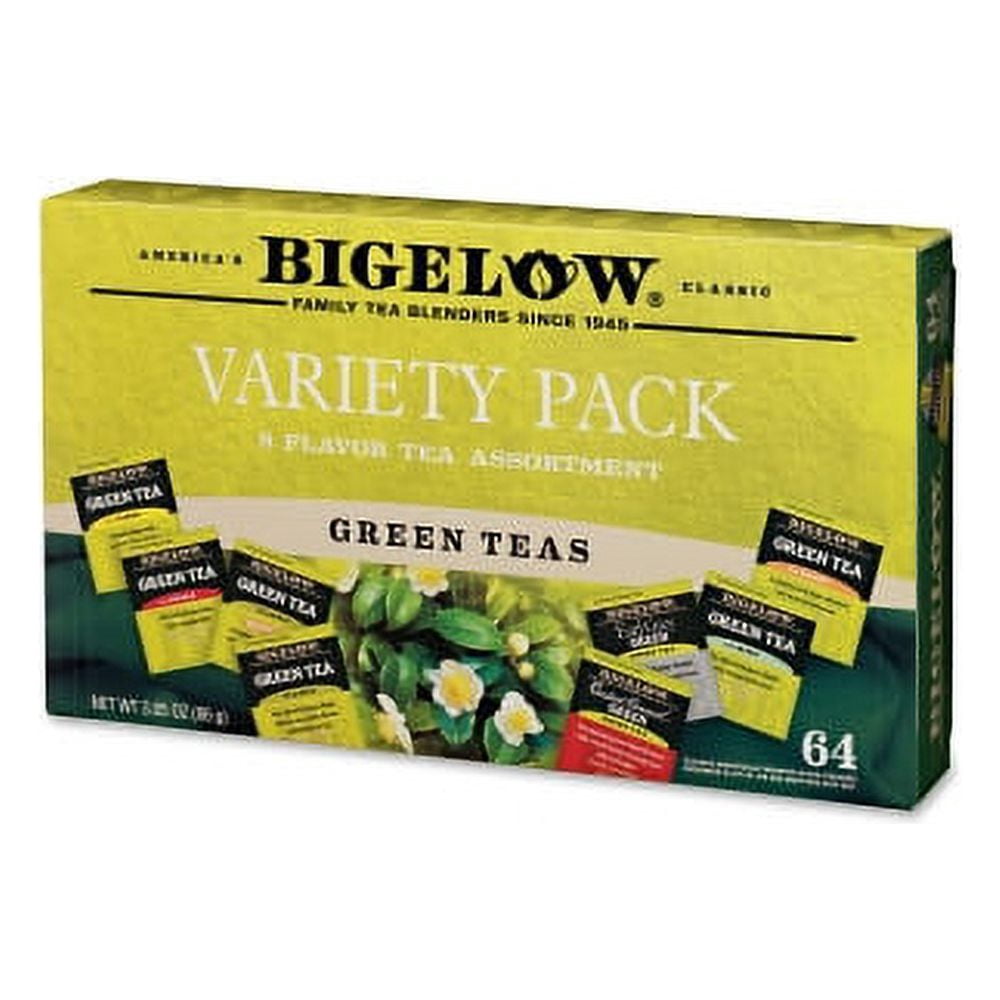 Bigelow Assorted Green Tea Tray Pack Green Tea - 0 oz - 64 Teabag - 64 / Box