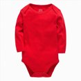 thumbnail image 2 of zuwimk Baby Girls Boys Bodysuit Super Soft Cotton Romper Snaps, breathable, one-piece, long & short sleeve, easy-diaper-change(3-6 Months,Red), 2 of 7