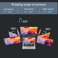 thumbnail image 2 of TUTT 18.5″ Quad Screen Portable Monitor For Laptop S999 | Single Cable Setup | 1080p IPS | sRGB 100%, 2 of 6