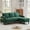 Green, variant on L-Shaped Seciton Sofa with Storage Ottoman, Modern Linen Fabric Reversible 3-Seater Sofa Couch with USB Port and Side Pocket for Living Room, Small Space Apartment, Green