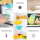 thumbnail image 4 of Juego de 4 recipientes redondos plegables para almacenar alimentos con tapa, cuencos plegables para acampar, lonchera plegable de silicona, fiambrera para restos de comida, loncheras bento, aptos, 4 of 7