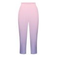 thumbnail image 4 of FAIWAD Capri Leggings for Women High Waisted Gradient Yoga Short Pants Soft Comfy Workout Cropped Pants, 4 of 5