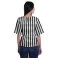 thumbnail image 4 of Moomaya Haut Col Rond Imprimé pour Femme Blouse Manches Coude Tunique Formal Wear, 4 of 5