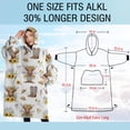 thumbnail image 4 of Oversized Wearable Blanket Hoodie,Highland Cow Sunflower Hat Boot Pattern Sherpa Blanket Hoodie with Super Pockets,Super Warm Fuzzy Pullover for Women & Men, 4 of 6