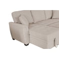 thumbnail image 5 of Zechuan Sectional Sofa with Storage Chaise - L-Shape Convertible Sofa Bed with Pull Out Sofa Bed - Modern Sleeper Sofa Couch for Living Room - Beige, 5 of 7