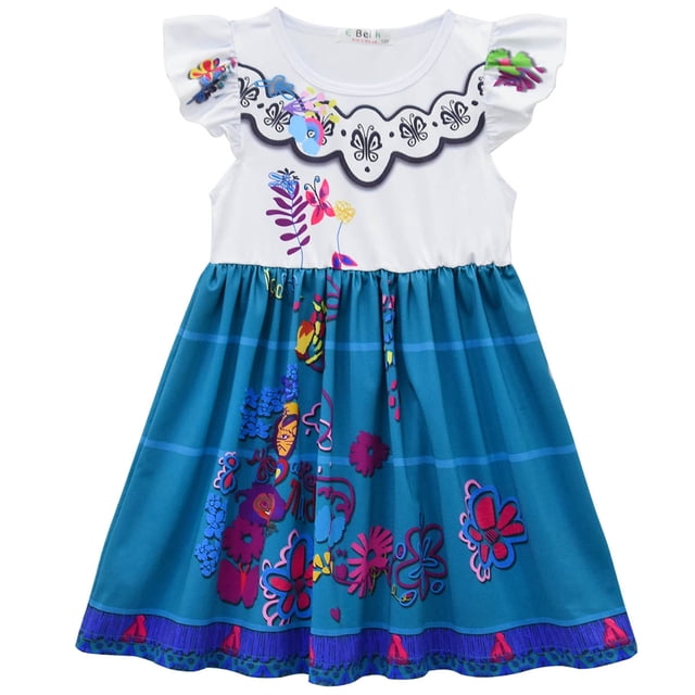 Encanto Mirabel Robe de Princesse pour Filles Robe Isabella Vêtements de Cosplay Dessin Animé