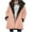 Pink, variant on Plus Size Zip Up Hoodies for Womens Pullover Fashion Winter Warm And Fleece Heavy Printed Hooded Jacket With Zipper Double Pockets