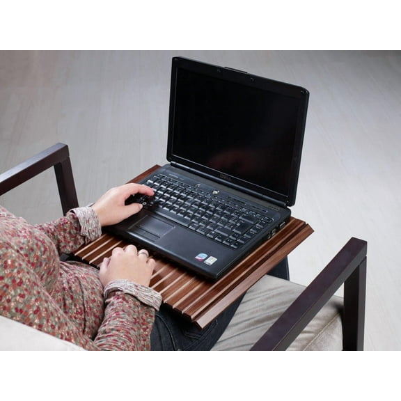 Camaflexi Soffitta Couchmaid Classic Sofa Arm Tray, Solid Wood Armrest Table Lap Desk, Walnut