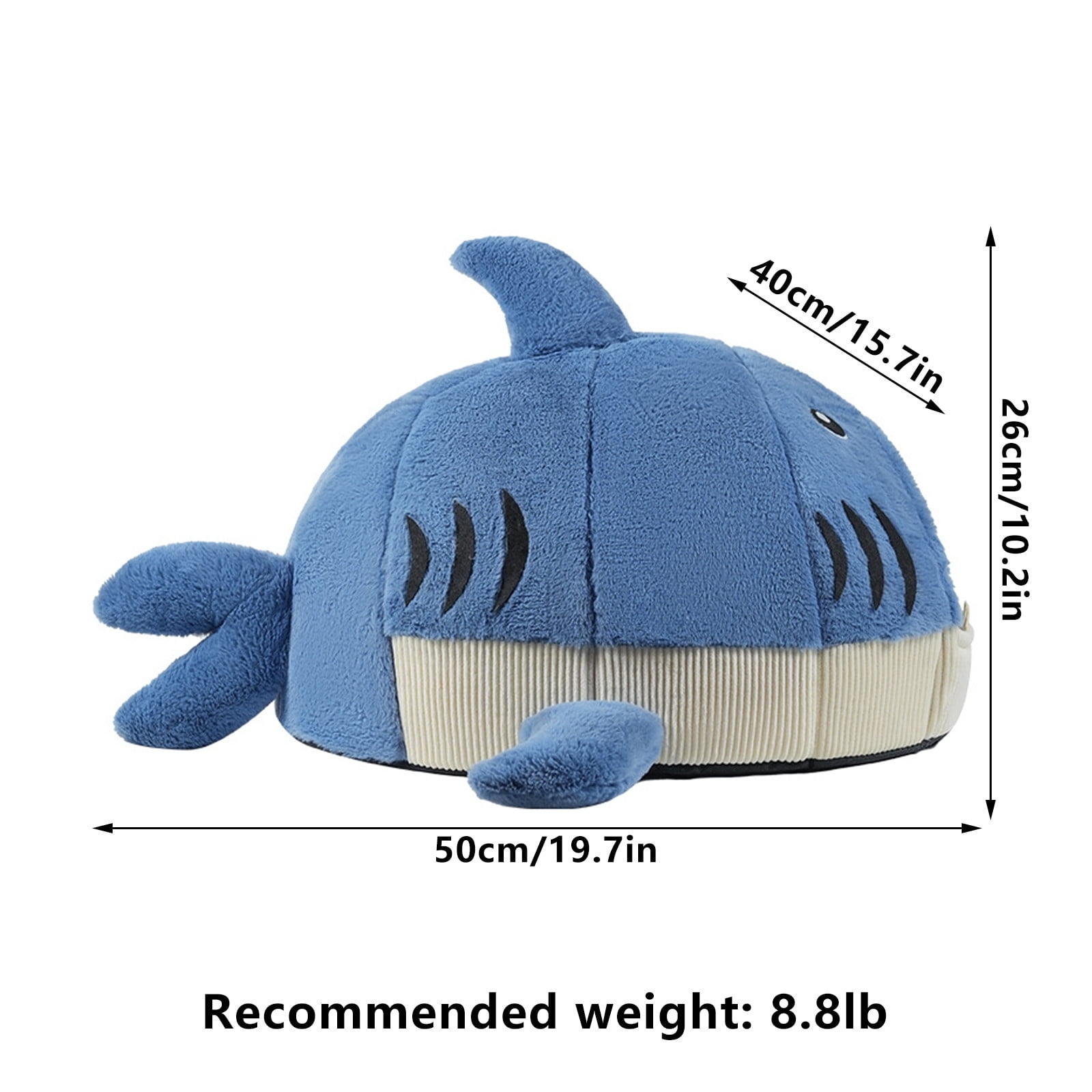 Cat Nest Dog Bed Shark Shape Detachable Soft Dog Cat Bed Cat Tent House for Puppy Small Medium Dogs and Cats All Seasons