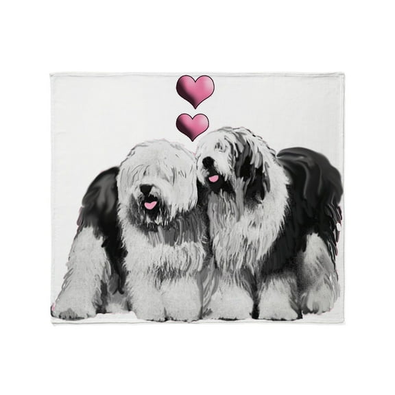 CafePress - Ole English Sheepdog Pair Throw Blanket - Soft Fleece Throw Blanket, 50"x60" for All Ages
