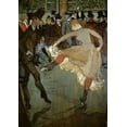 thumbnail image 2 of Toulouse-Lautrec, Henri 18x24 Gold Ornate Wood Framed with Double Matting Museum Art Print Titled - Dance at the Moulin Rouge - Detail, 2 of 4