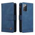 thumbnail image 3 of Case for Samsung Galaxy Note 20 5G Cover Zipper Pocket Wallet Case Magnetic Protective - Blue, 3 of 5