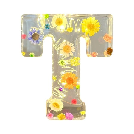 

Furenl Clearance Dried Flower Letters Night Light Az T， Night Lights Clearance Sale， 1*Alphabet Night Light