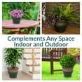 thumbnail image 5 of Sunnydaze Studio 15" x 15" x 12.5" Round Forest Lake Green Ceramic Outdoor Planter, 5 of 13