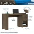 thumbnail image 3 of Techni Mobili Cassa Expandable Home Office Desk, Walnut RTA-988D-WAL, 3 of 12