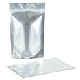 thumbnail image 3 of PouchWorth 7.5" x 11.5" Stand Up Food Pouch Ziplock Mylar Smell Proof Bags, 100 pcs Clear/Silver, 3 of 5
