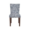 thumbnail image 2 of Benjara Jax Parsons Dining Chair Set of 2- Blue Jacobean Print Polyester, 2 of 7