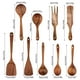 thumbnail image 2 of ¡Campaña con descuento!Utensilios de cocina de teca natural: cucharas y utensilios de cocina de sujeción cómoda, utensilios de cocina, utensilios de cocina de madera para cocina, utensilios de cocina, 2 of 2