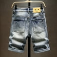 thumbnail image 2 of Summer New Men‘s Stretch Short Jeans Fashion Casual Slim Fit High Quality Elastic Denim Shorts Male Brand Clothes, 2 of 6