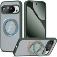 thumbnail image 1 of Compatible with Google Pixel 9 Pro XL/Pixel 10 Pro XL Case with 360° Magnetic Ring Stand [Compatible with Mag-Safe] Shockproof Translucent Phone Case 6.8" for Women Men, 1 of 7