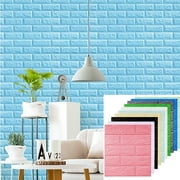 Manunclaims 10 Pcs 3D Wall Panels, 3D Wallpaper Stickers with Self-Adhesive Waterproof Brick PE Foam Wall Panels for Interior Wall Decor, TV Wall，Bathroom, Kitchen, Living Room Home Decoration