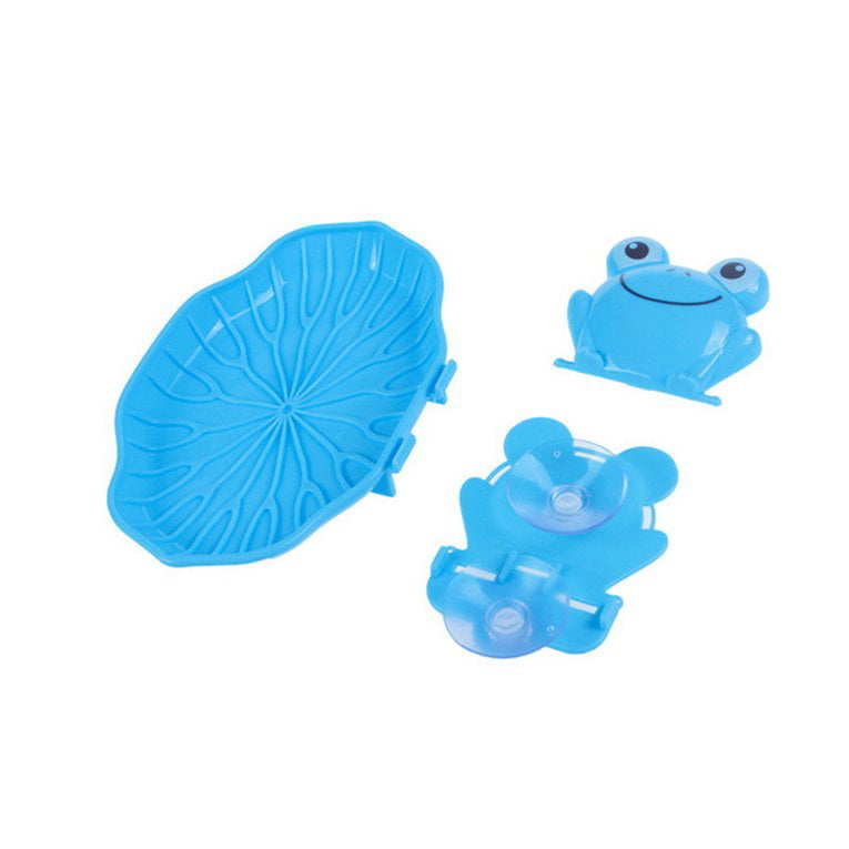 Lovely Frog Plastic Soap Box with Cover Draining Soap Dish Bathroom Accessories 