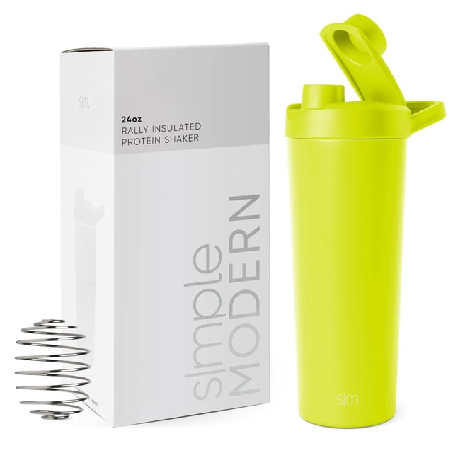 Botella mezcladora Simple Modern Rally Collection, 700 ml, acero inoxidable