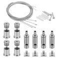 thumbnail image 1 of Unique Bargains Steel Cable Hanging Fixture Ceiling Stud Wire Rope Kit for LED Panel Fixing, 4 Set, 1 of 5