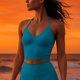 thumbnail image 4 of RKSTN Workout Tank Tops for Women Oversized V Neck Quickly Dry Sweat Wicking Backless Yoga Gym Tanks Womens Casual Solid Regular Fits Breathable Cool Running Sports Fitness Halter Camisole Shirts, 4 of 7