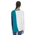 thumbnail image 2 of Women's Tommy Jeans White/Teal Charlotte Hornets Amelia Color Blocked Long Sleeve T-Shirt, 2 of 3