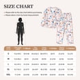 thumbnail image 4 of Picia Scandinavian Alphabet Pattern Women’s Long-Sleeve Sleepwear Set - Soft 2-Piece Loungewear with Pockets, Comfy PJs for Relaxing Nights-Medium, 4 of 7