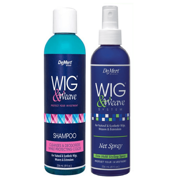 DeMert Wig & Weave Shampoo & Net Spray - Firm Hold, Net.Wt 8 Fl.oz (Color Protection)