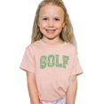 thumbnail image 4 of Cute Green Floral Golf Shirt for Women Teens and Girls Bright Spring Golfer Tee Peach Shirt Youth Medium, 4 of 5