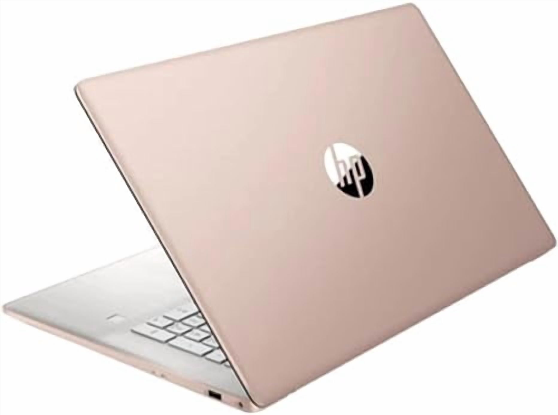 HP 17 inch Laptop for Business and Student, 17.3" HD+, Intel Celeron N4500, 4GB RAM, 256GB SSD,Intel UHD Graphics,IPS, Wi-Fi6, Numeric Keypad, Windows 11 Home,Pale Rose Gold