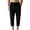 Black, variant on Migroa Men's Linen Capri Pants Casual Lightweight 3/4 Baggy Pants Drawstring Elastic Waist Beach Yoga Pants with Pockets Black L